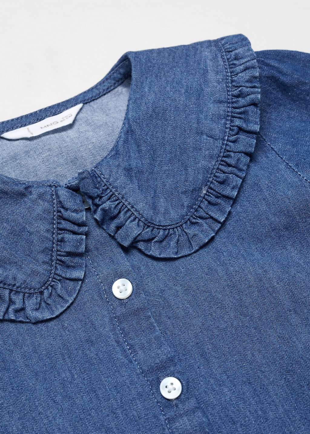 Camisa denim coll babydoll - Detall de l'article 0