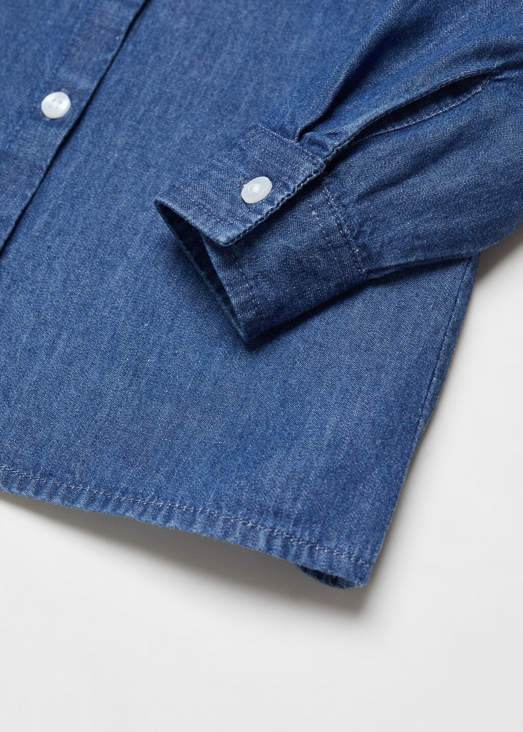 Babydoll-collar denim shirt - Details of the article 8