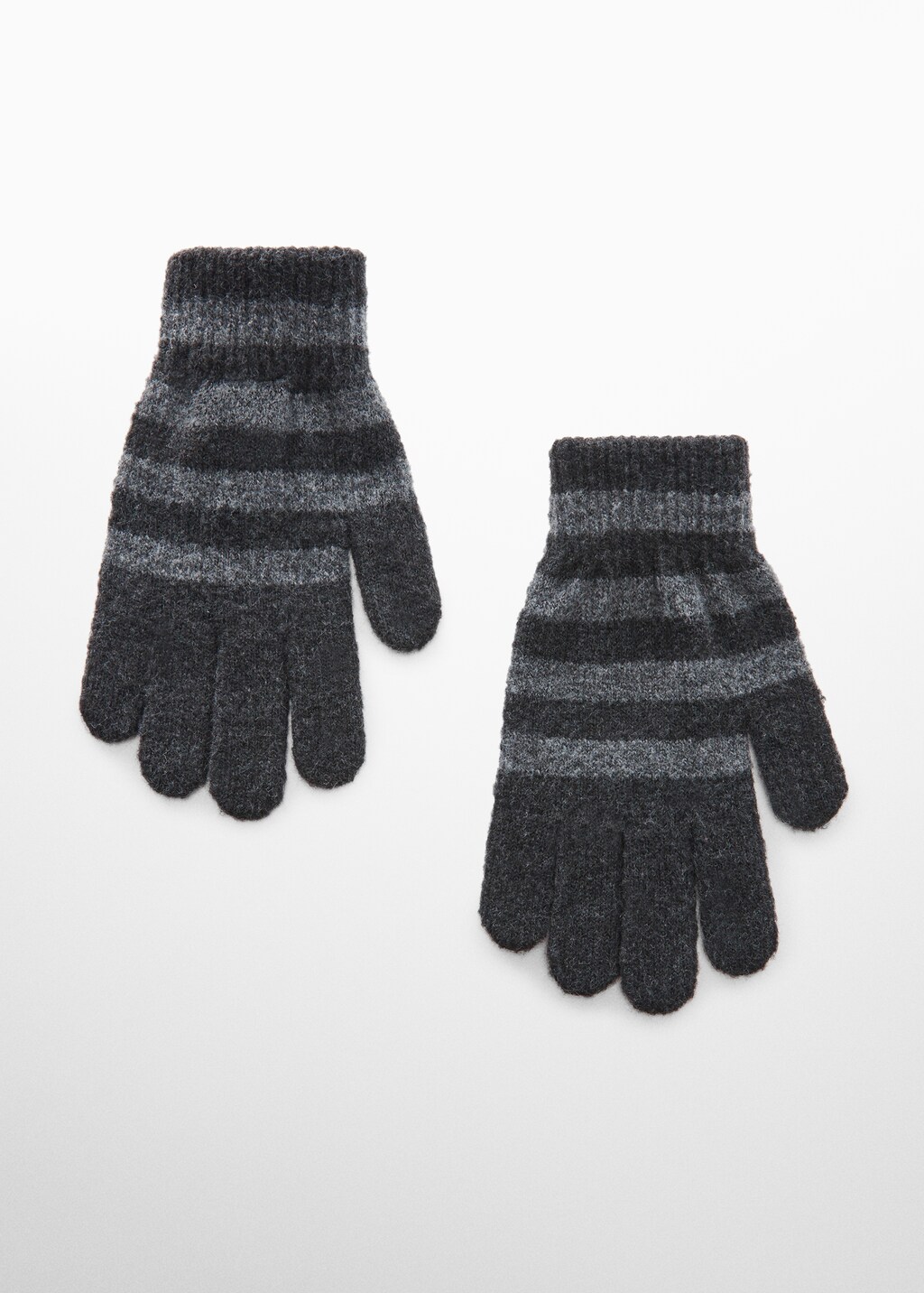 Striped knit gloves - Article without model