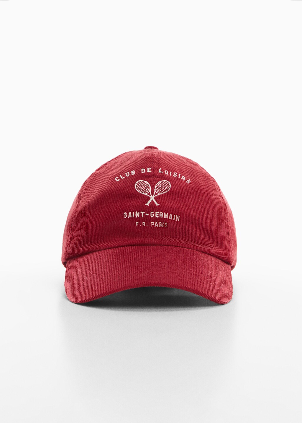 Embroidered corduroy cap - Medium plane