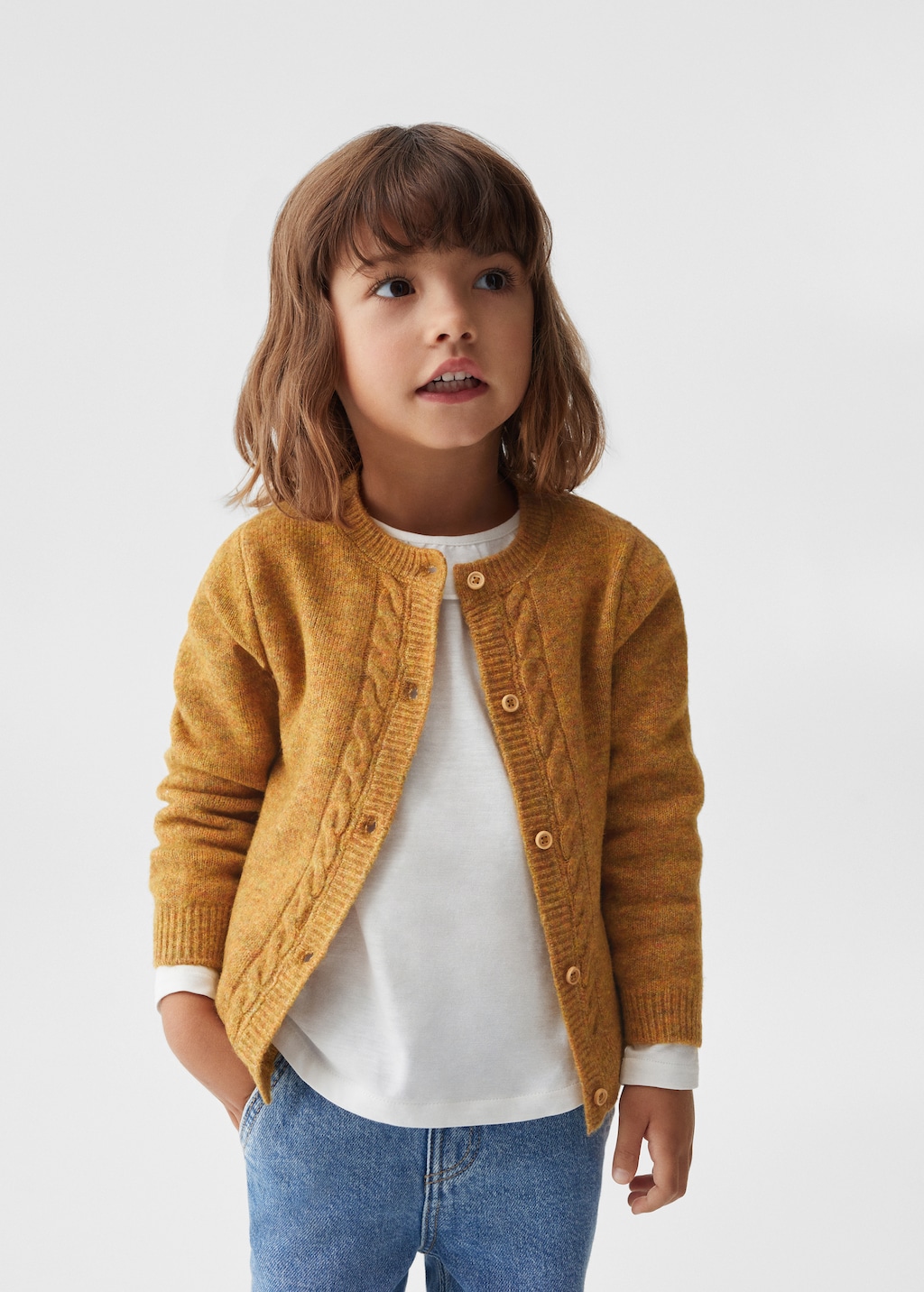 Button knit cardigan - Medium plane