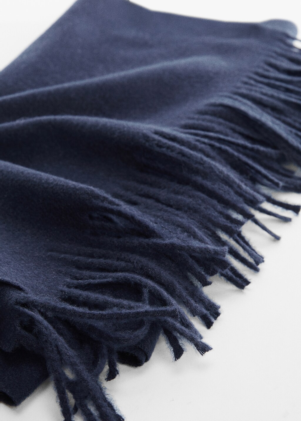 Fringed plain scarf - Medium plane