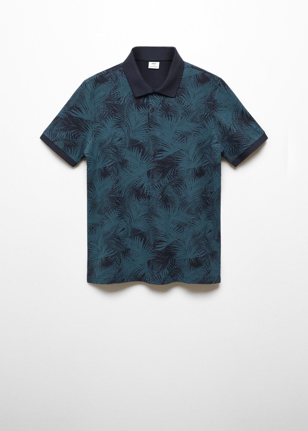 Palm print polo shirt - Article without model