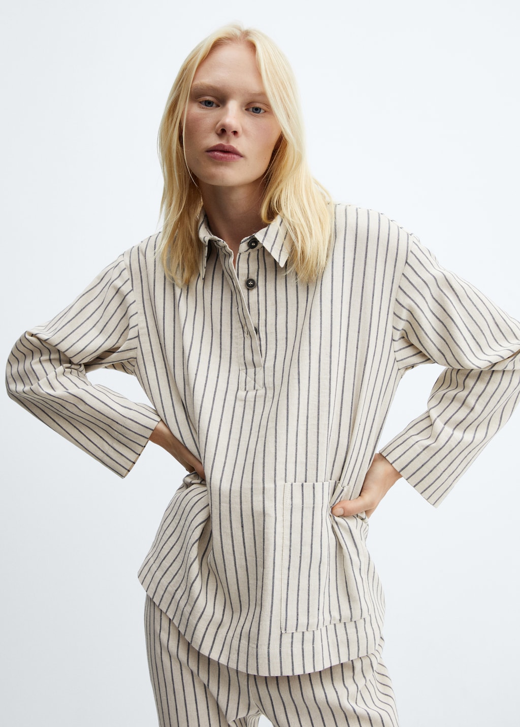 Striped pyjama shirt - Medium plane