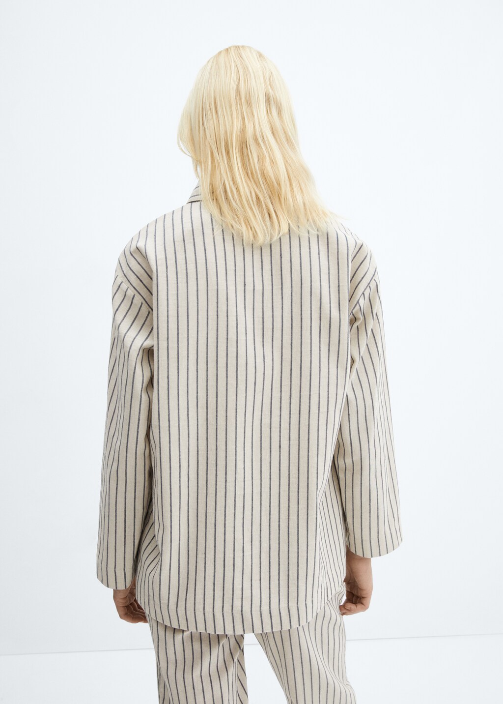 Striped pyjama shirt - Reverse of the article