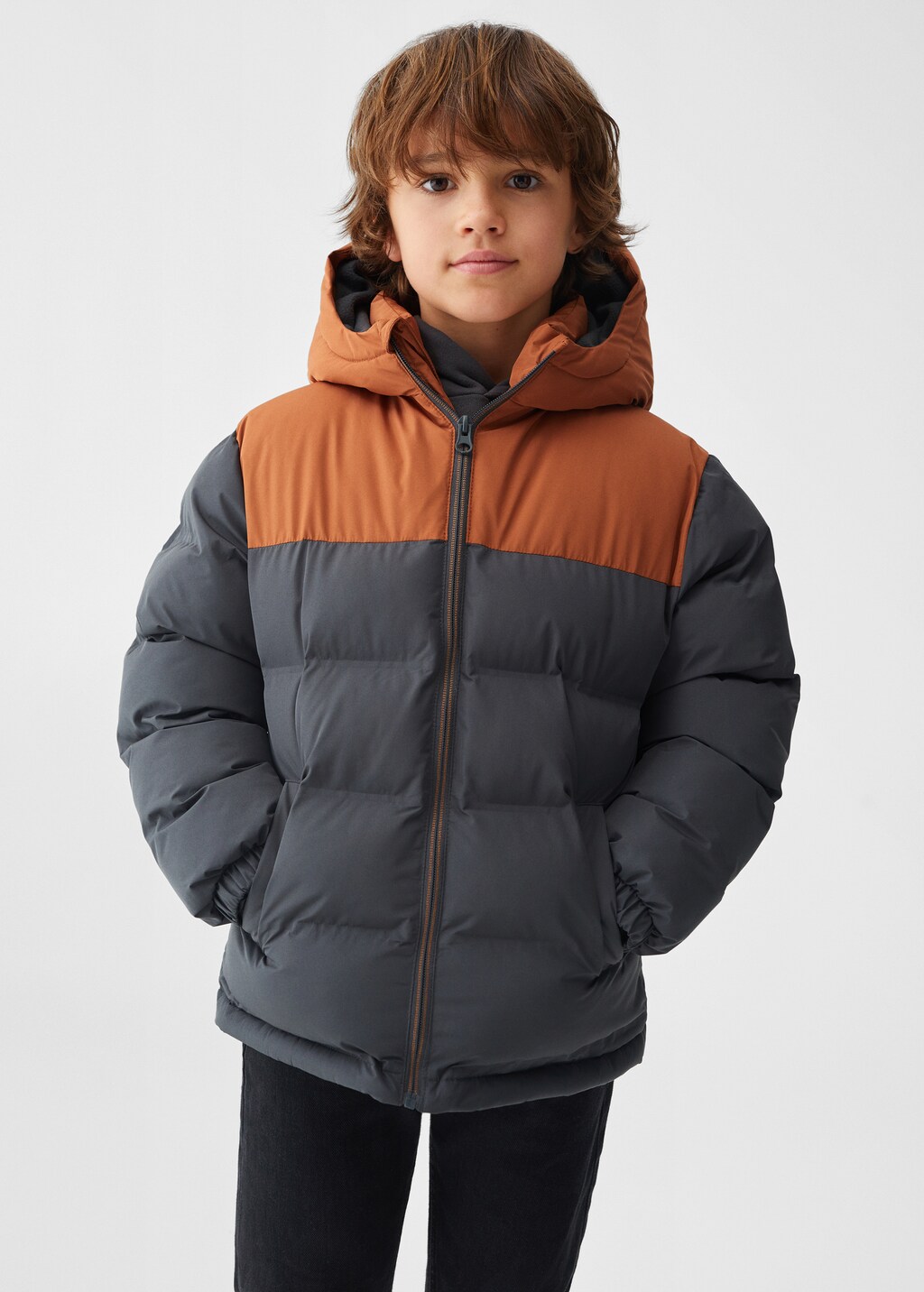 Hood quilted coat - Medium plane