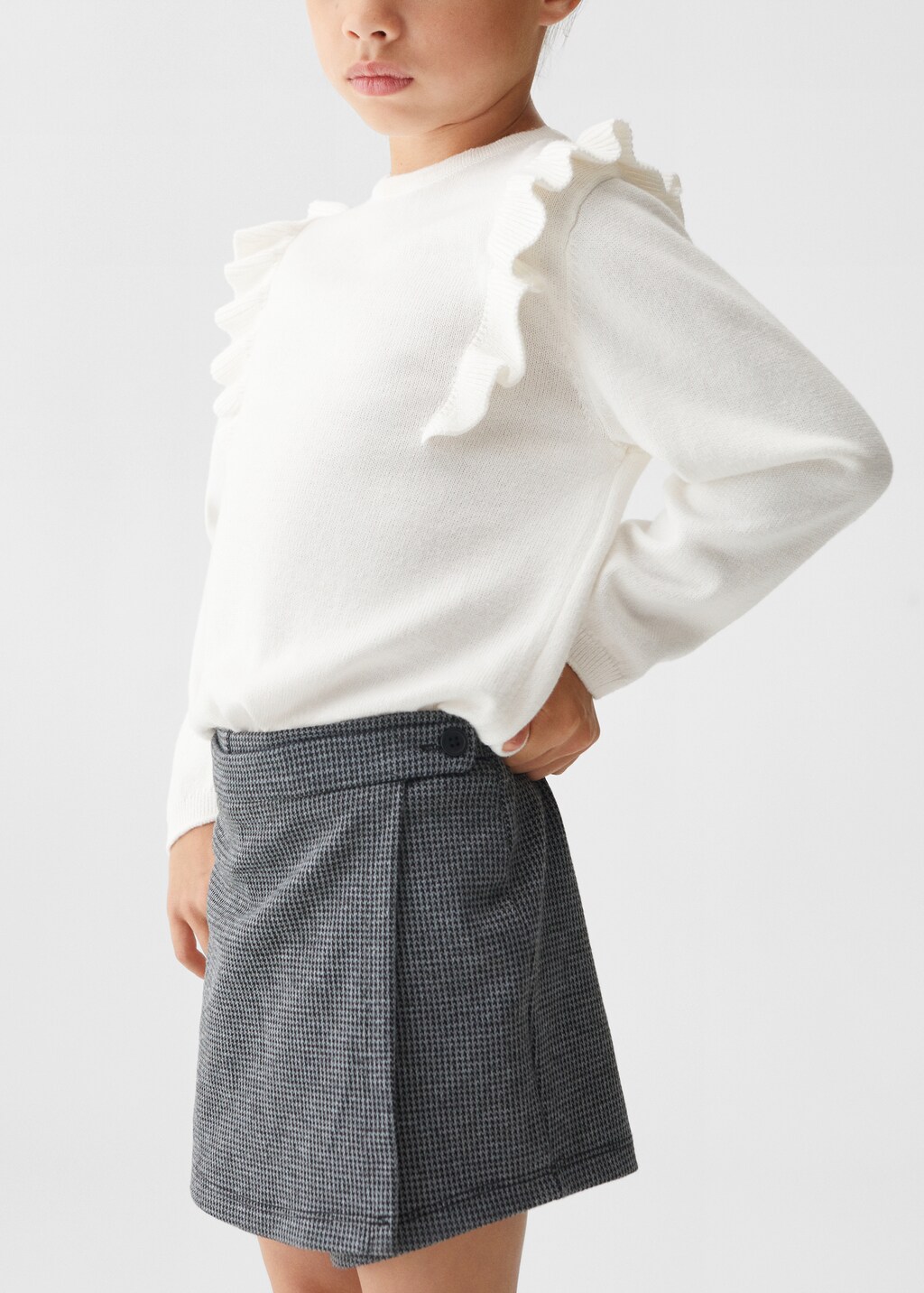 Houndstooth skirt pants - Details of the article 6