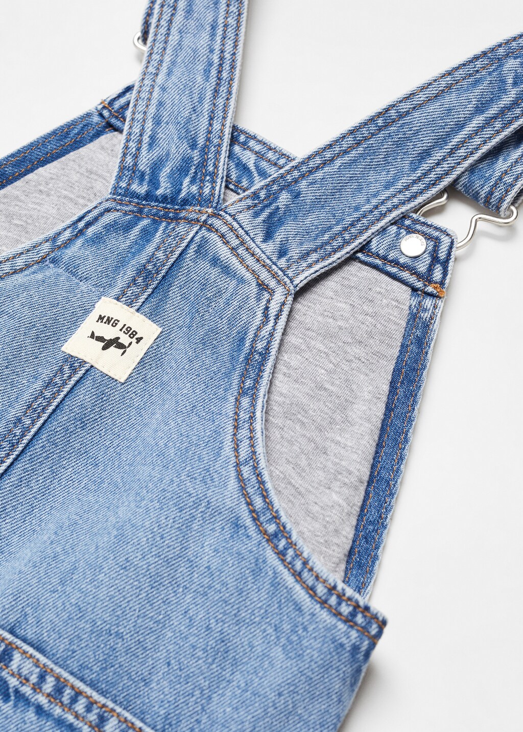 Lined denim dungarees - Details of the article 0