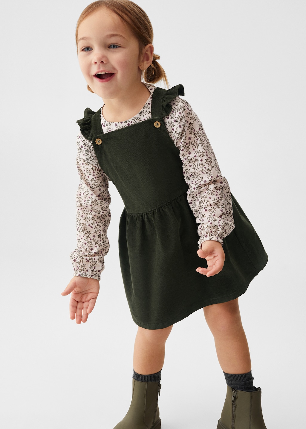 Corduroy pinafore dress - Medium plane