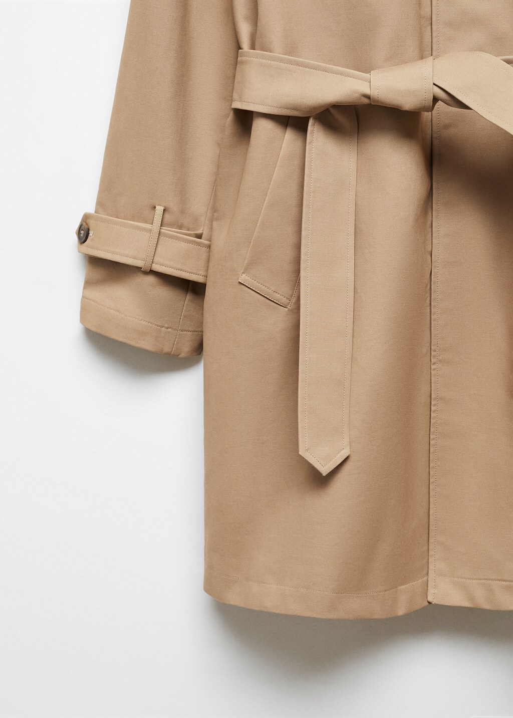 Water-repellent quilted trench coat - Details of the article 8