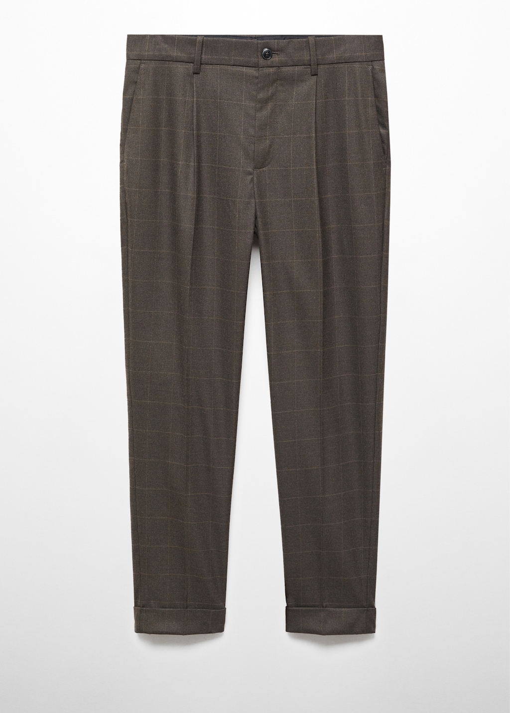 Slim-fit check-print trousers - Article without model