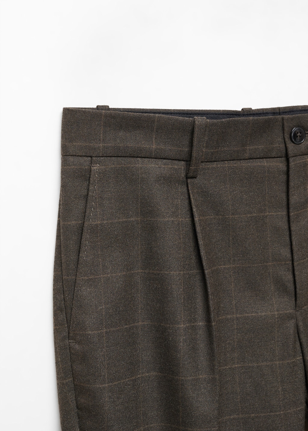 Slim-fit check-print trousers - Details of the article 8