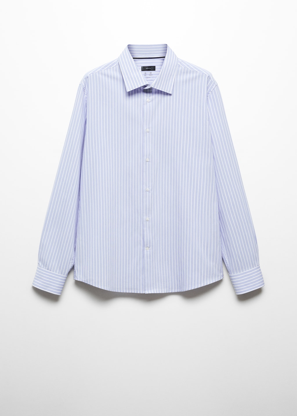 Stretch fabric slim-fit striped shirt - Article without model