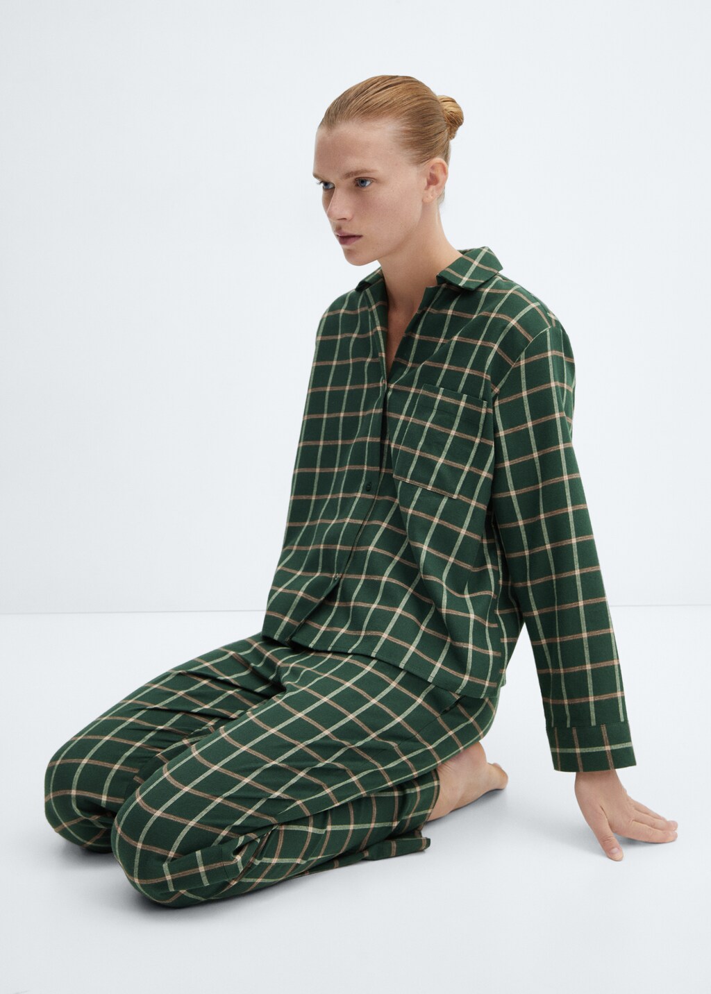 Flannel pajama shirt womens sale