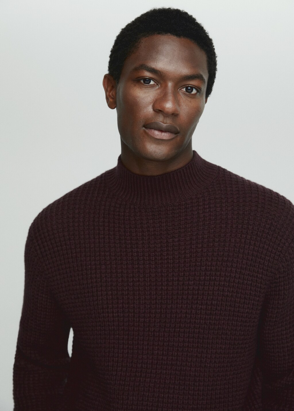 High collar wool sweater - Details of the article 1