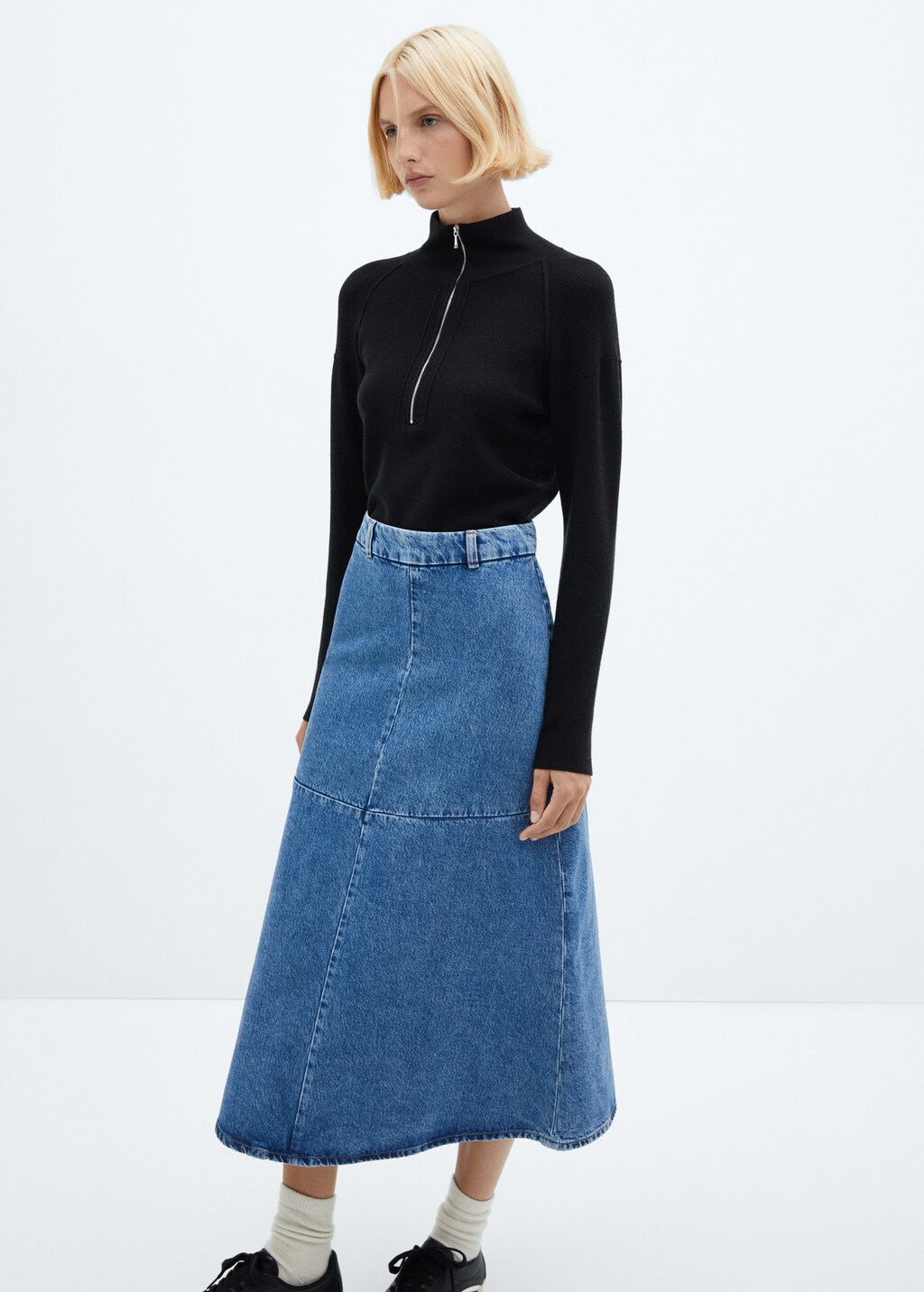 A-line denim skirt - Details of the article 1