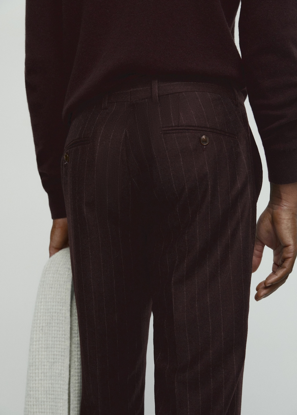 100% virgin wool pinstripe trousers - Details of the article 4