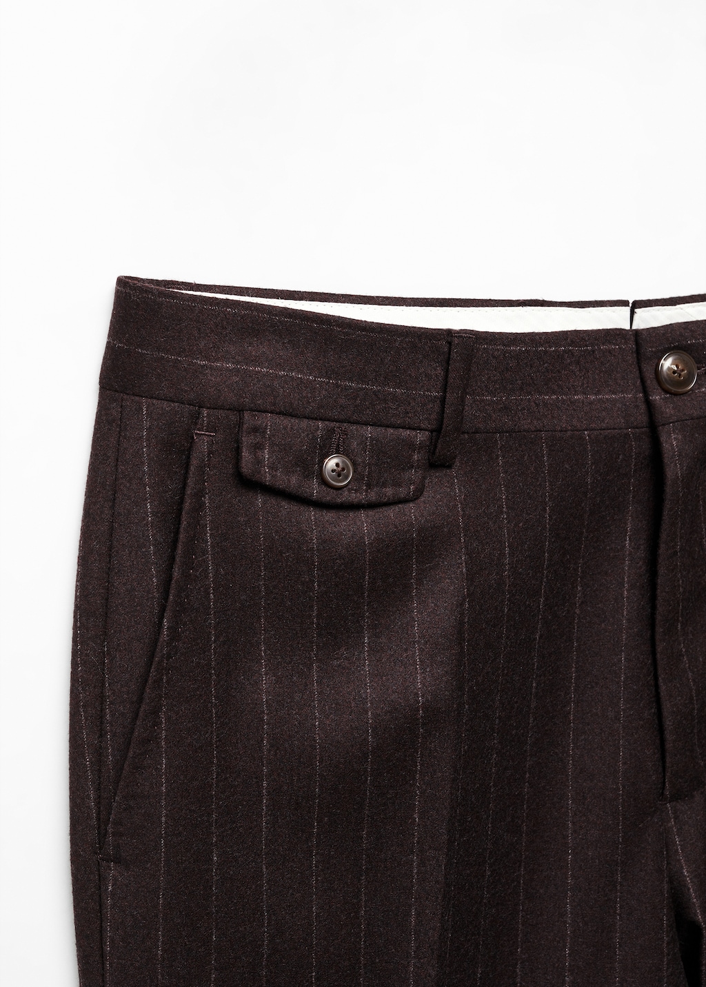 100% virgin wool pinstripe trousers - Details of the article 8