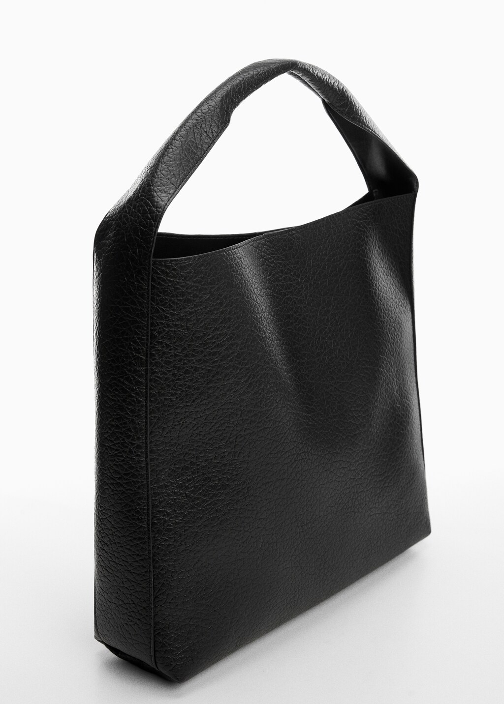 Leather-effect shopper bag