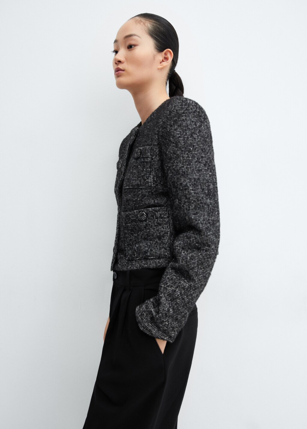 Tweed jacket with pockets - Details of the article 6