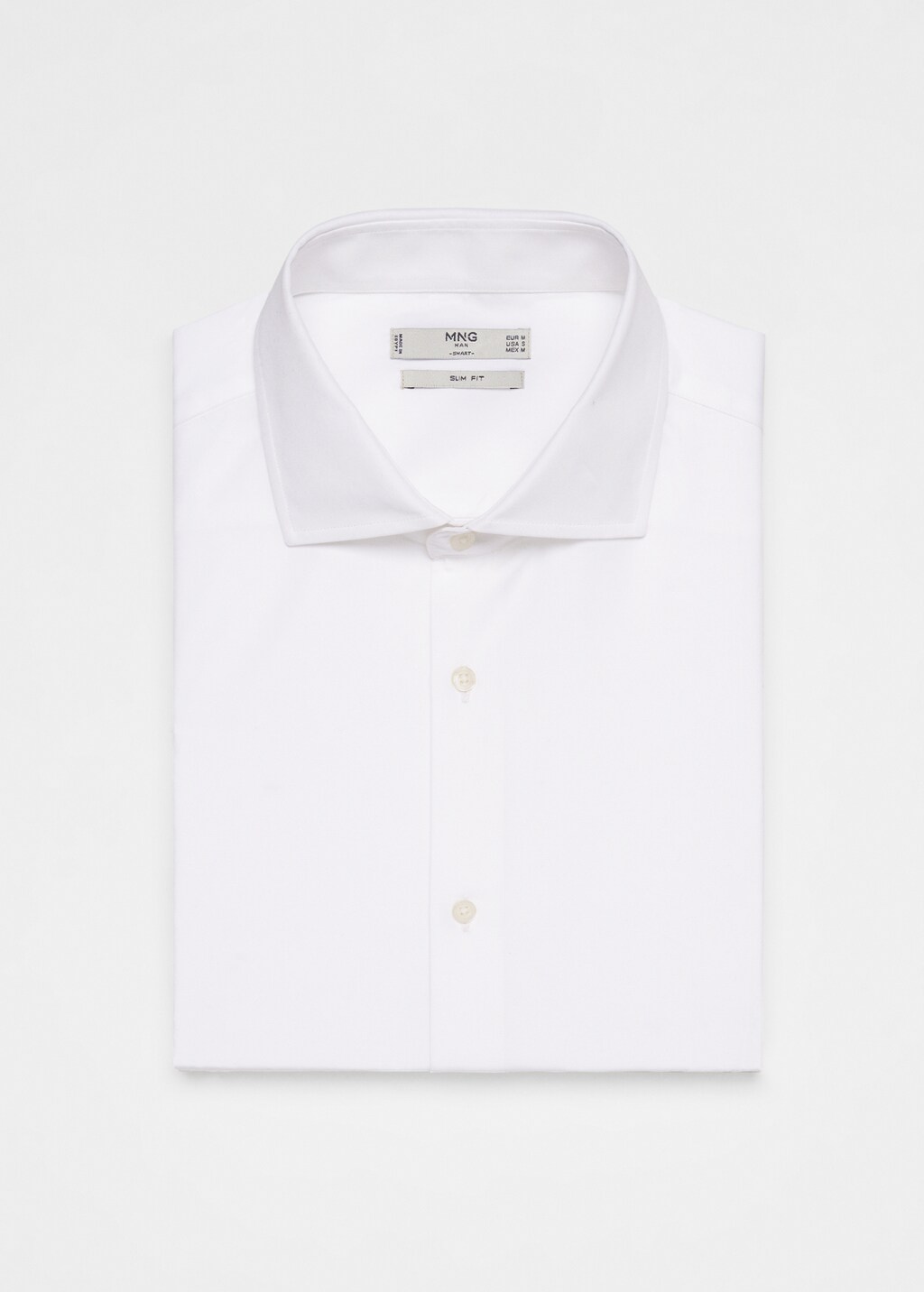 Camisa vestit slim fit cotó popelín - Detall de l'article 0