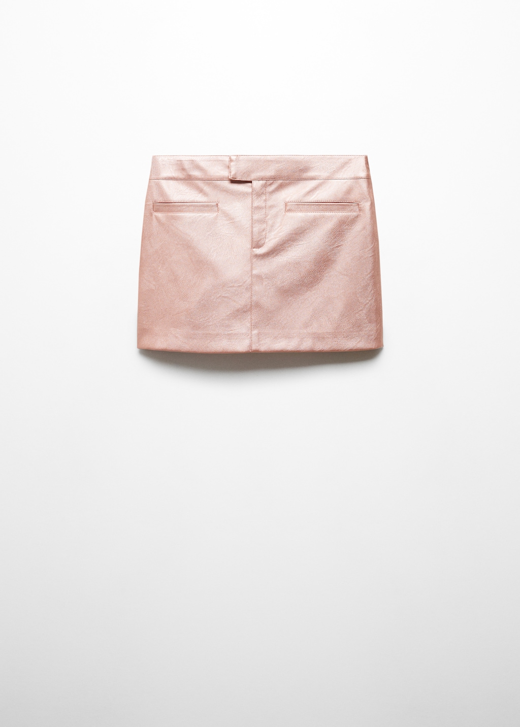 Metallic leather-effect mini-skirt - Article without model