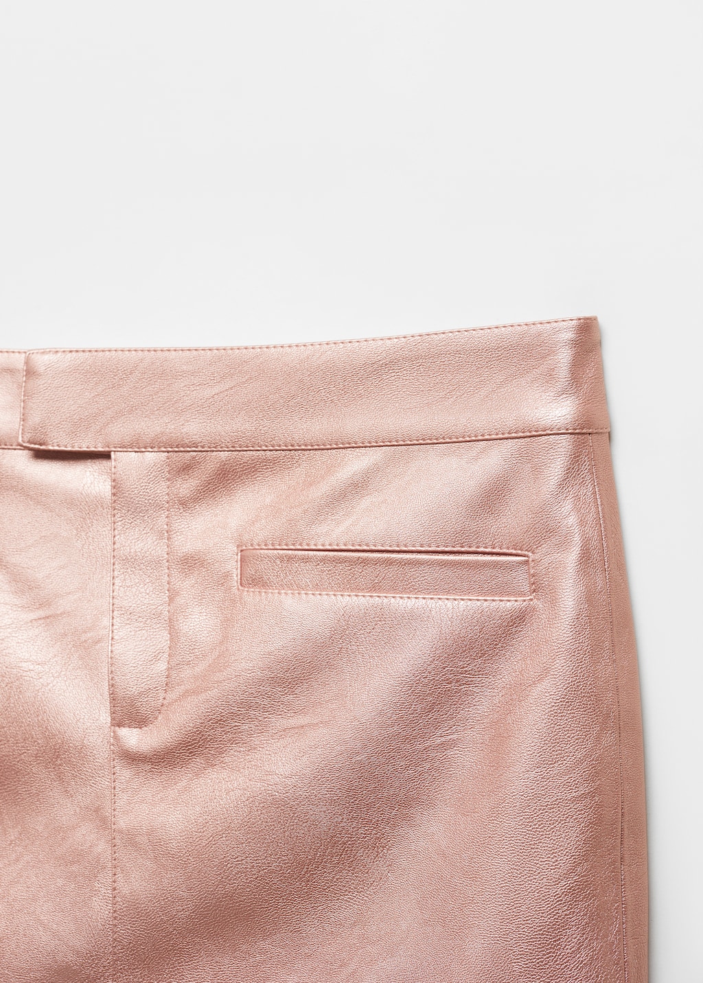 Metallic leather-effect mini-skirt - Details of the article 8