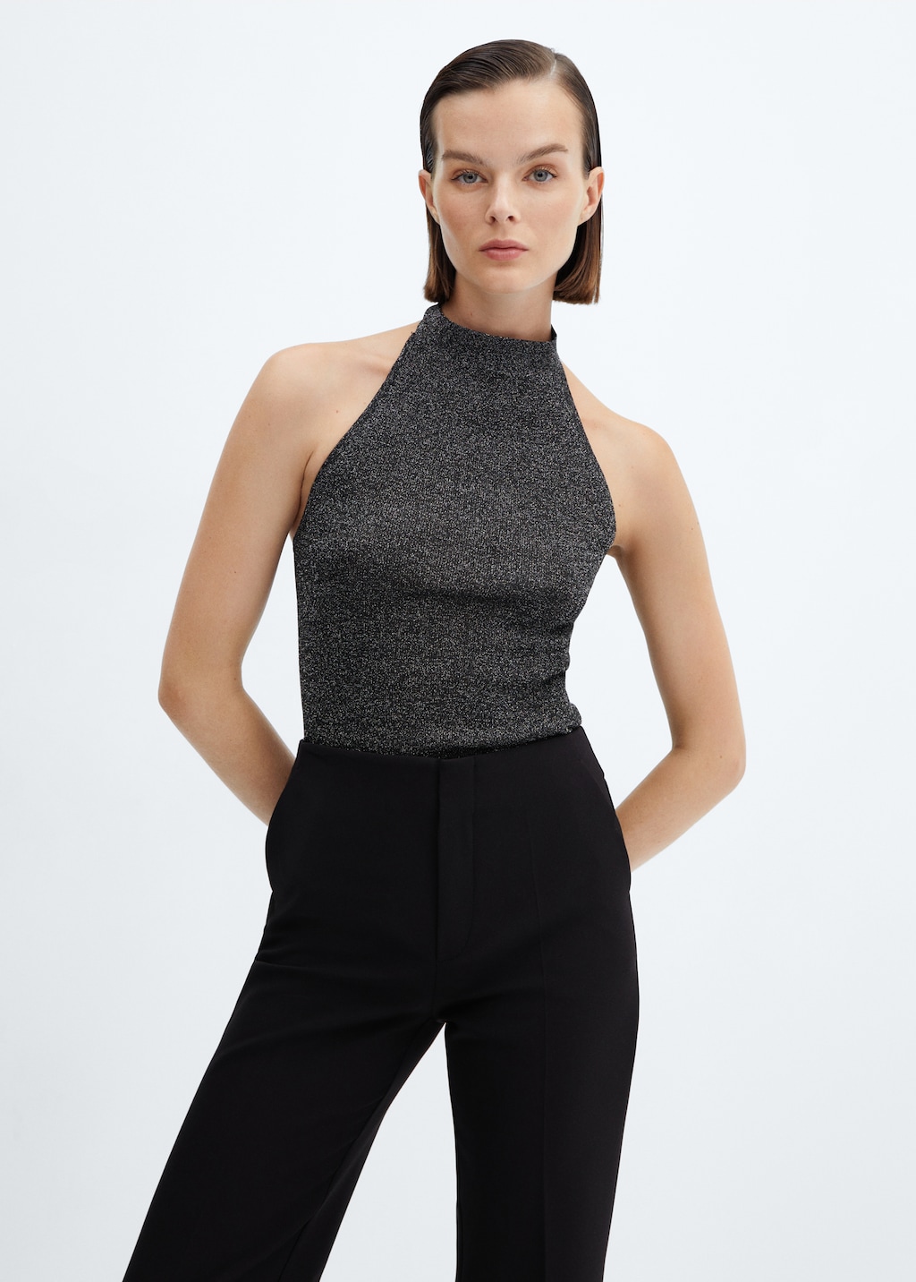 Lurex halter-neck top - Medium plane