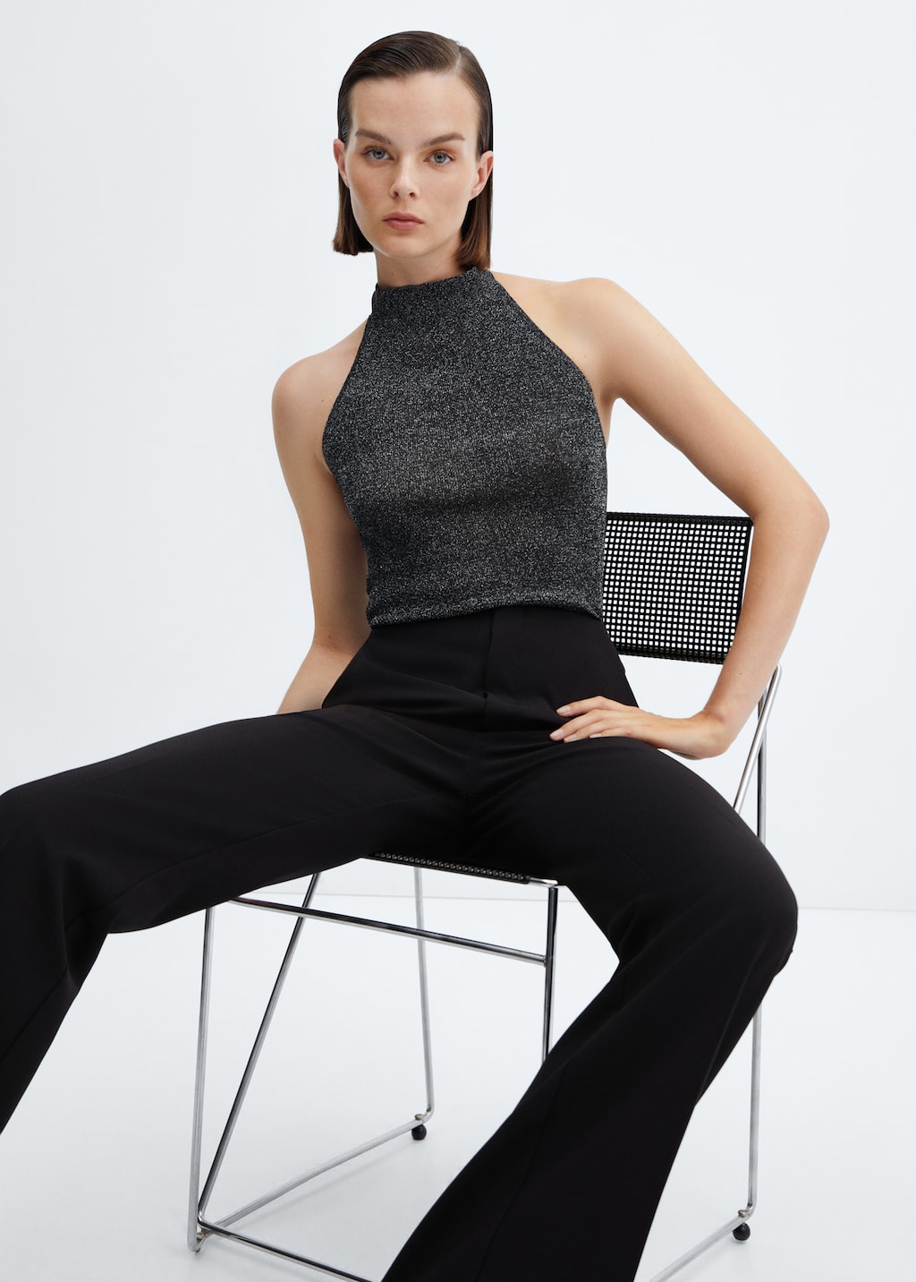 Lurex halter-neck top - Details of the article 2