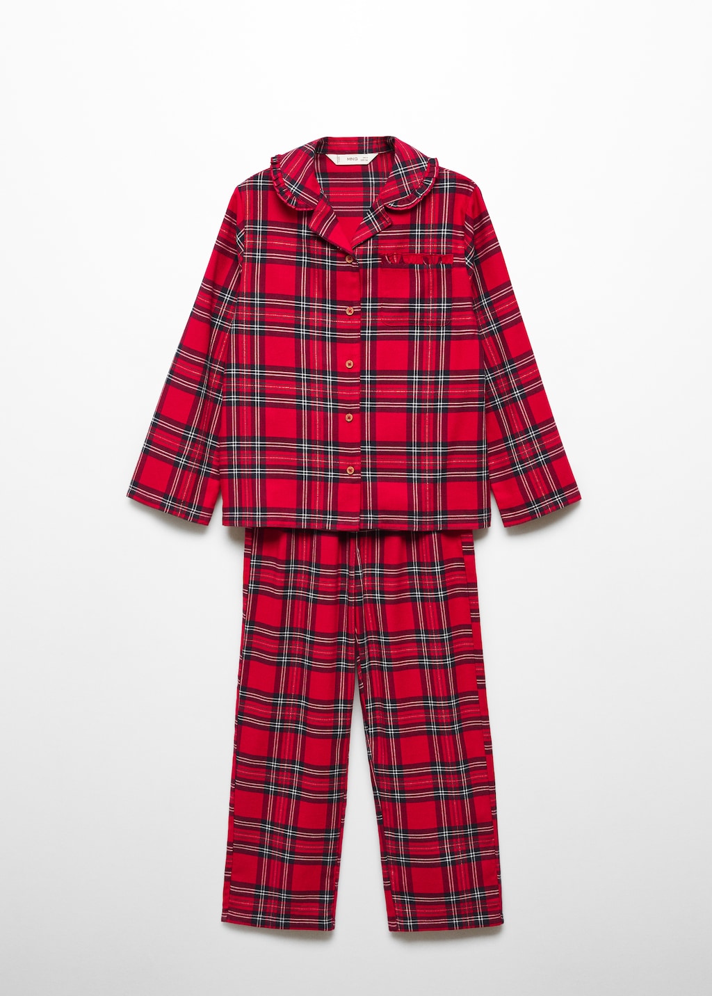 Two-pieces check long pyjamas - Article without model