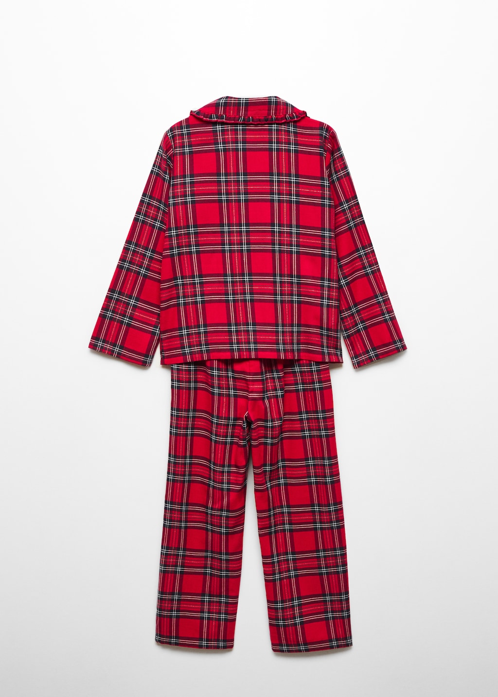 Two-pieces check long pyjamas - Reverse of the article