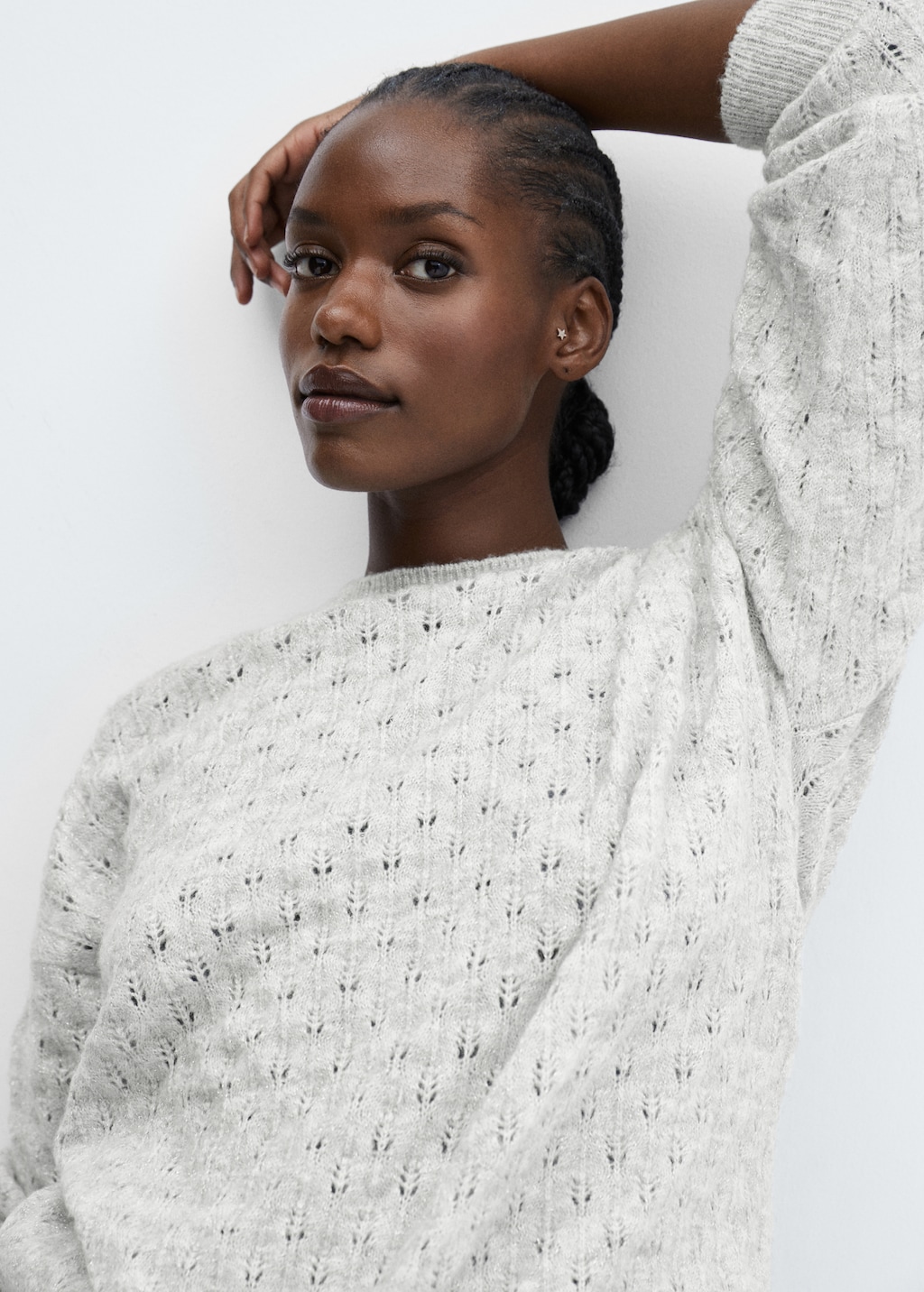 Sweater with lurex details  - Details of the article 4