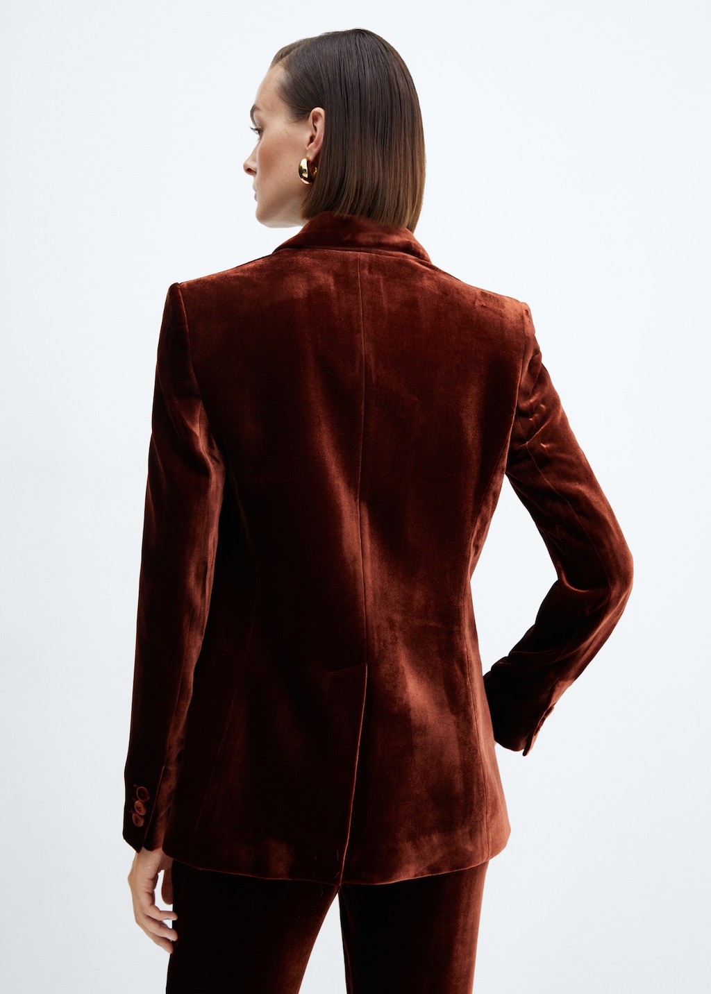 Velvet suit blazer - Reverse of the article