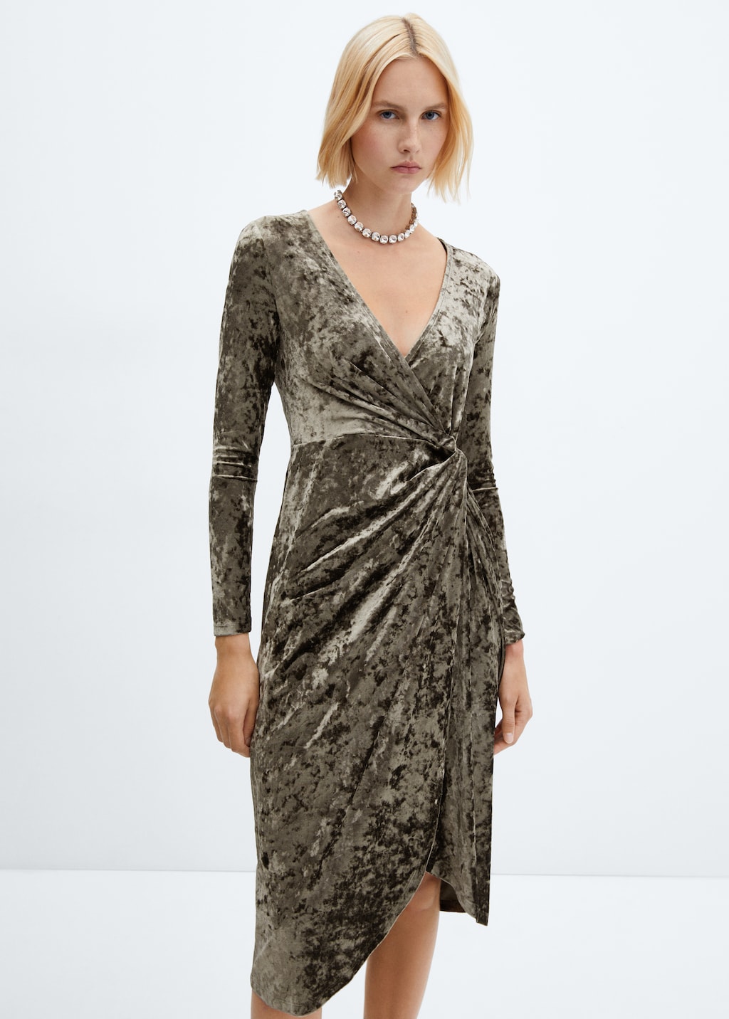 Velvet knot dress - Medium plane