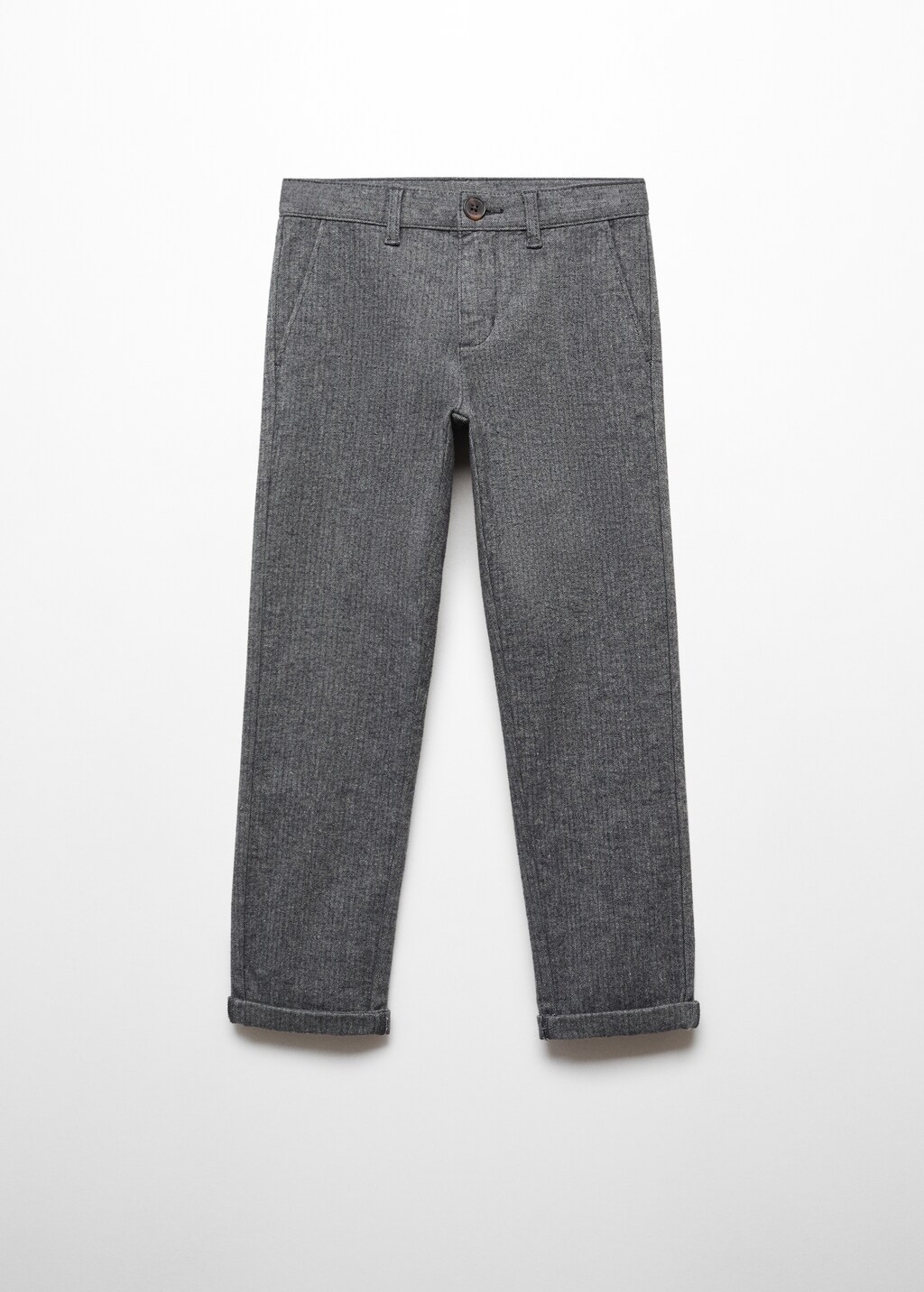 Herringbone straight trousers - Article without model