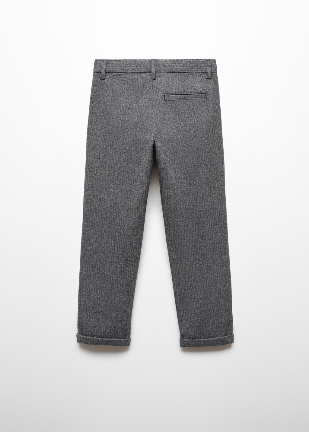 Herringbone straight trousers - Reverse of the article