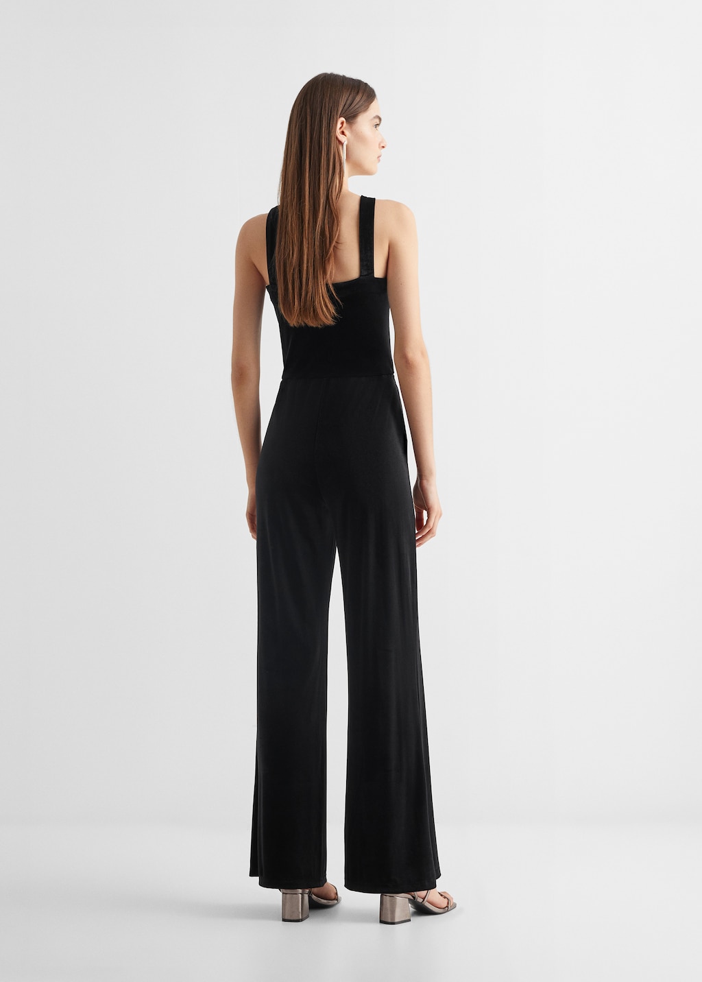 Velvet long jumpsuit - Reverse of the article