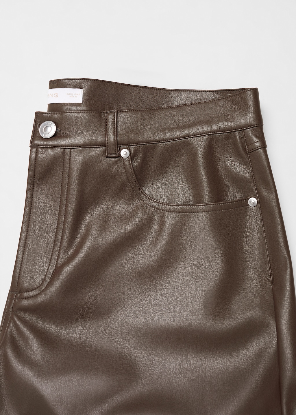 Leather-effect slim-fit trousers - Details of the article 8