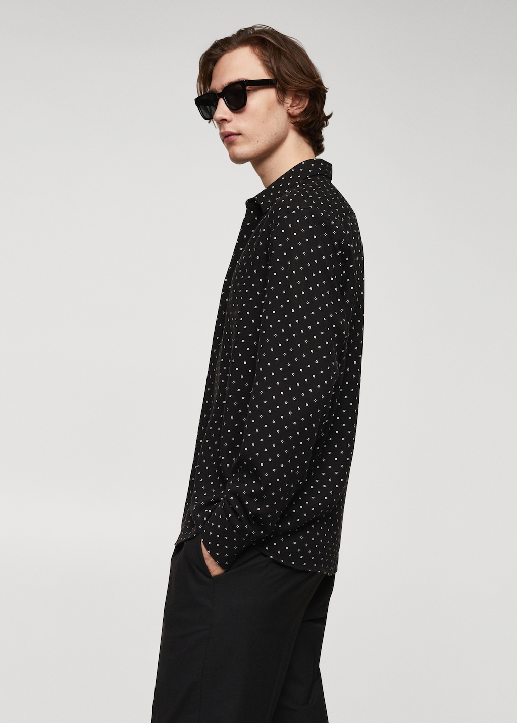 Geometric-print flowing shirt - Details of the article 2