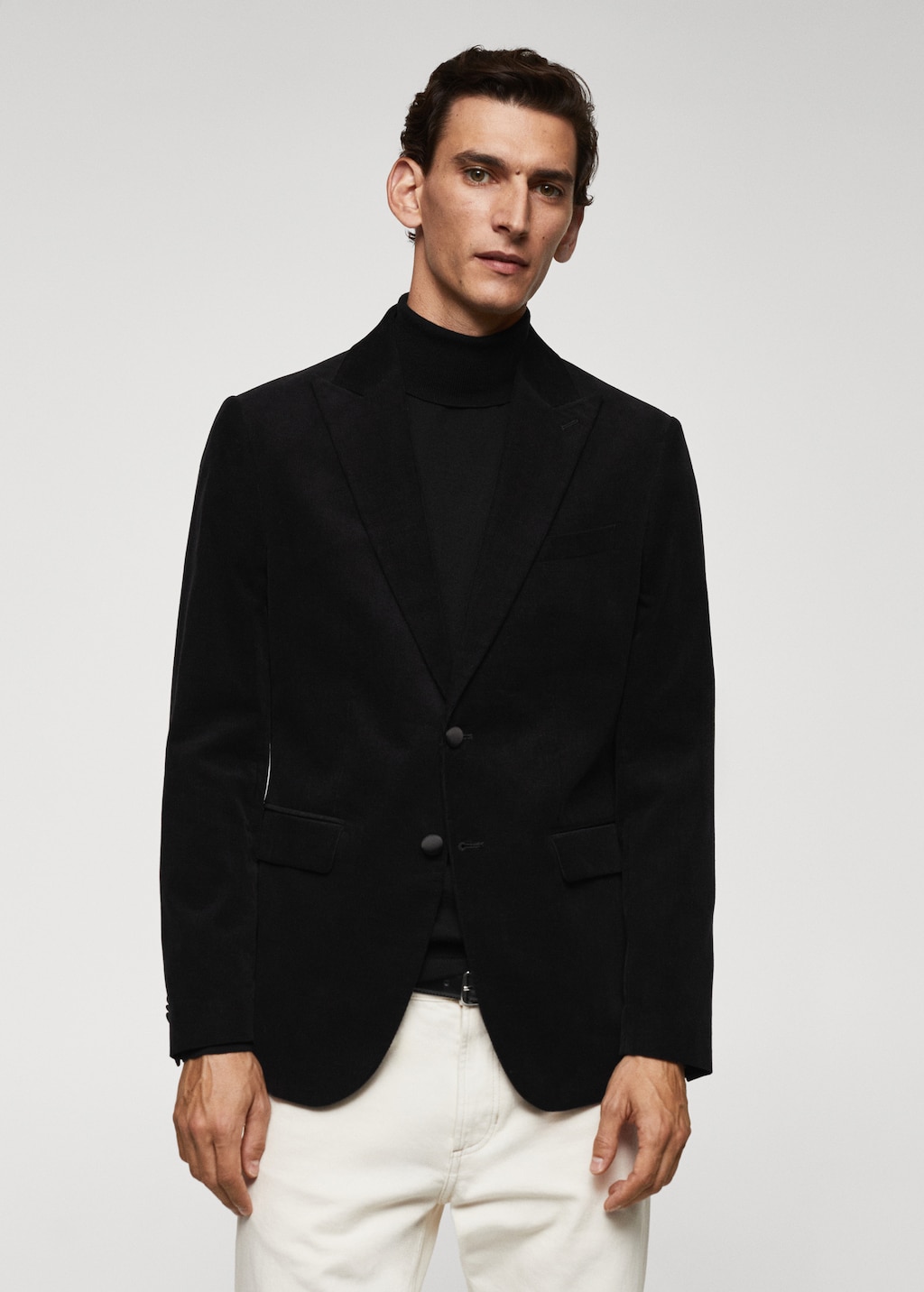 Black cord blazer mens best sale