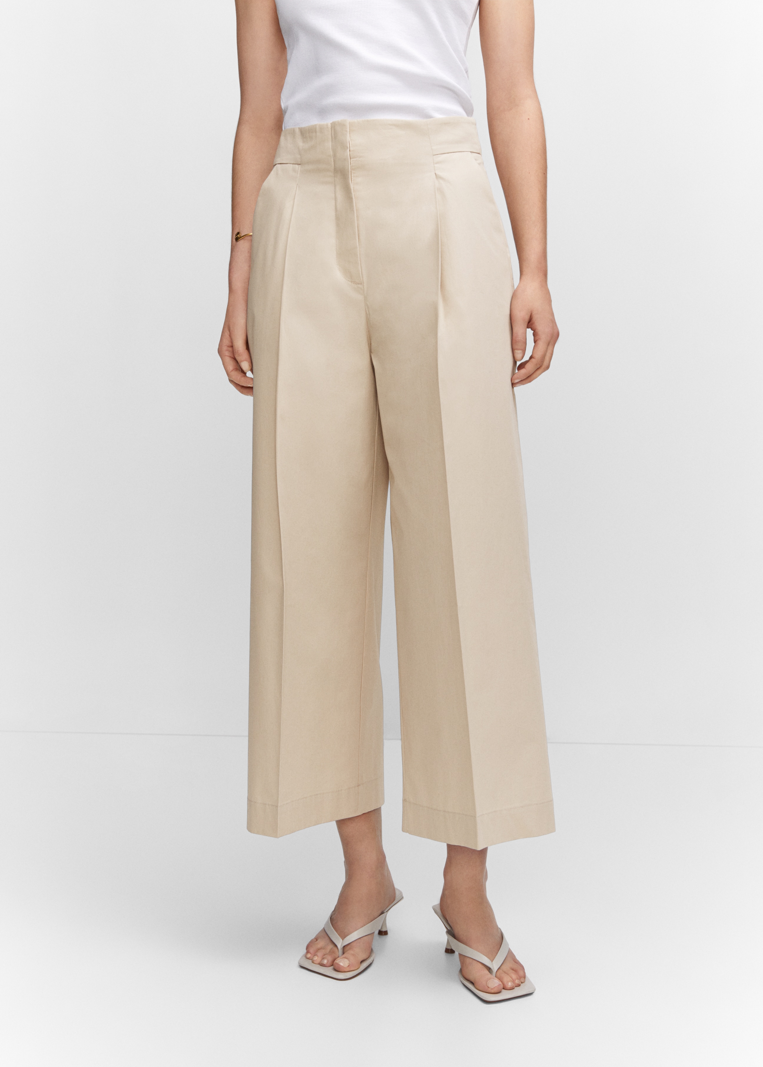 Παντελόνι culotte βαμβακερό - Μεσαίο πλάνο