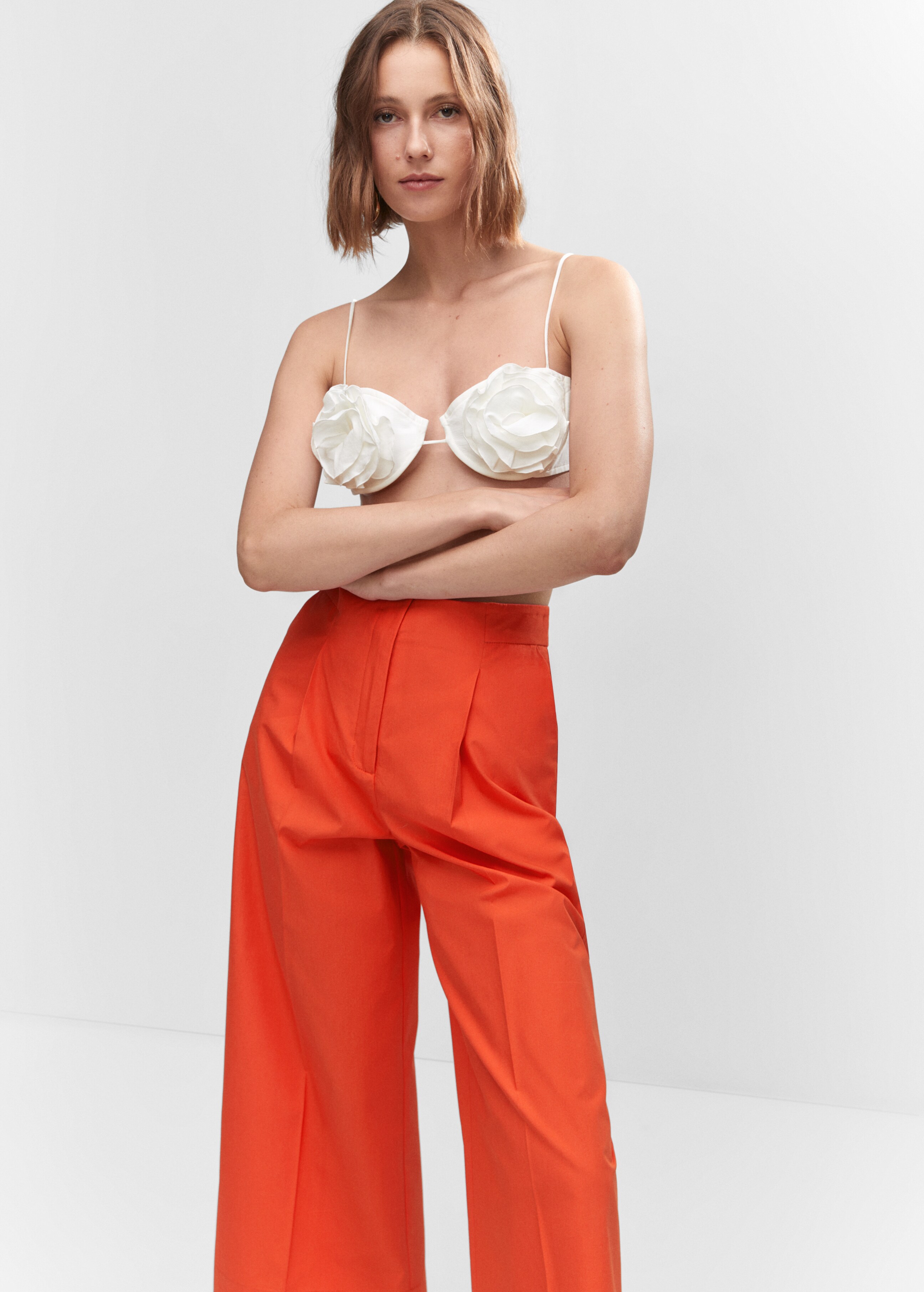 Cotton culotte trousers - Details of the article 1