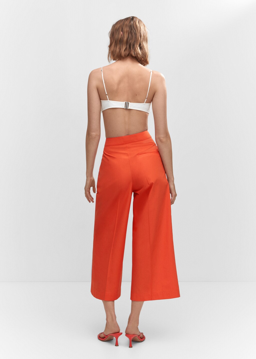 Cotton culotte trousers - Reverse of the article