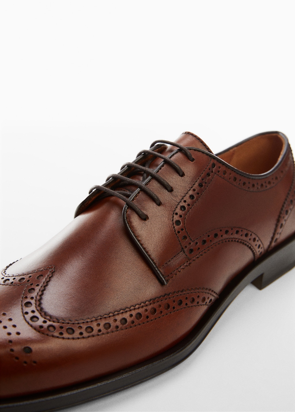 Die cut leather dress shoes Men MANGO OUTLET USA