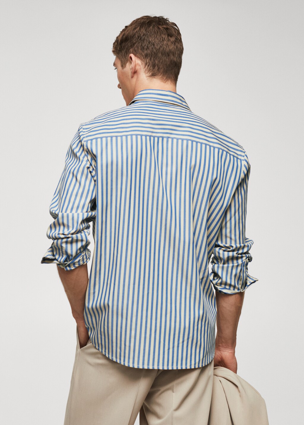 100% cotton Kodak striped shirt  - Reverse of the article