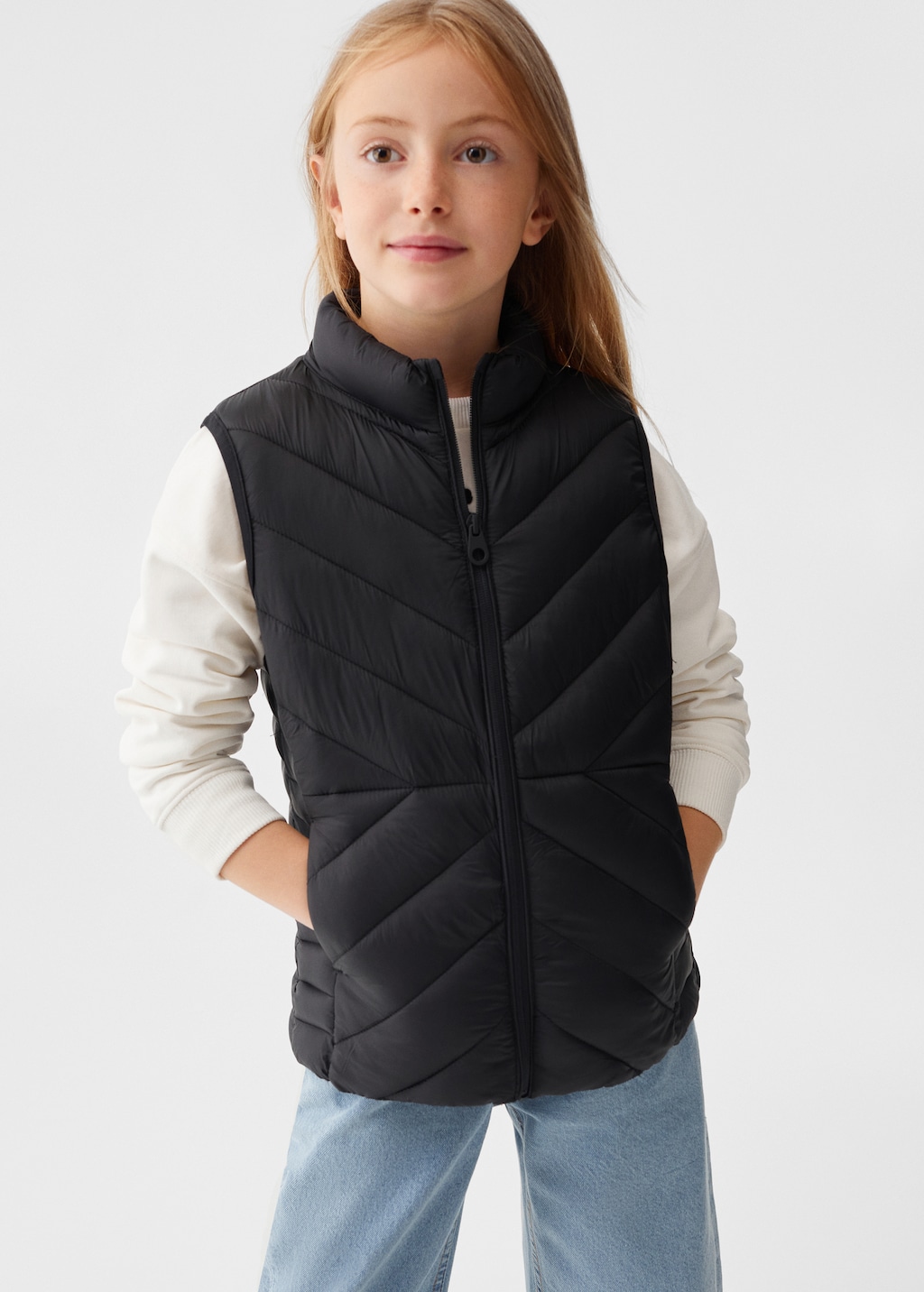 Quilted gilet - Reverse of the article