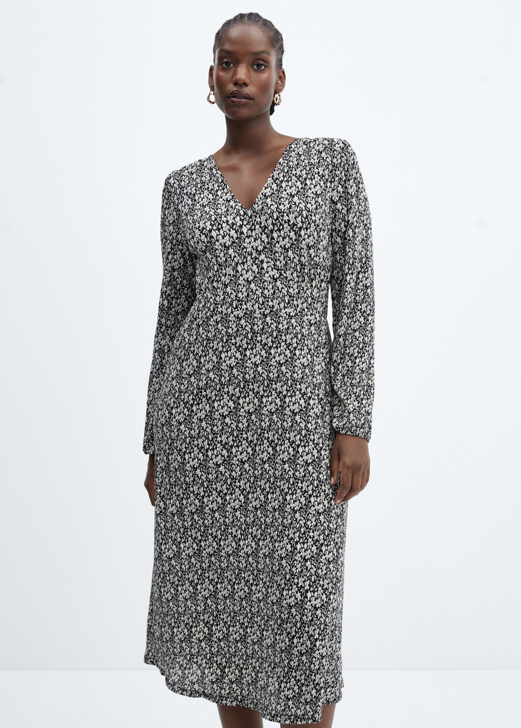 Printed textured dress - Details of the article 5