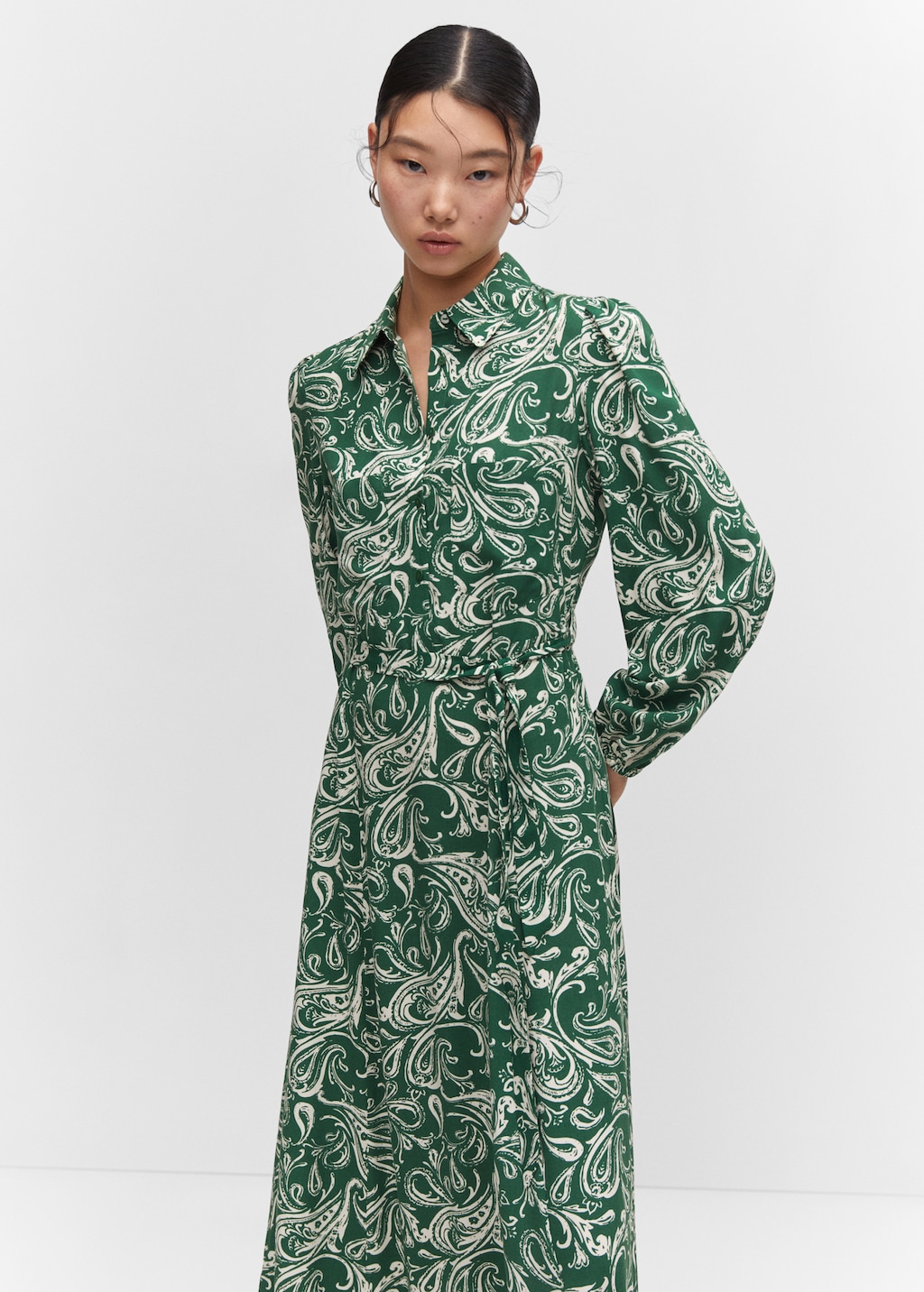 Printed shirt dress - Medium plane