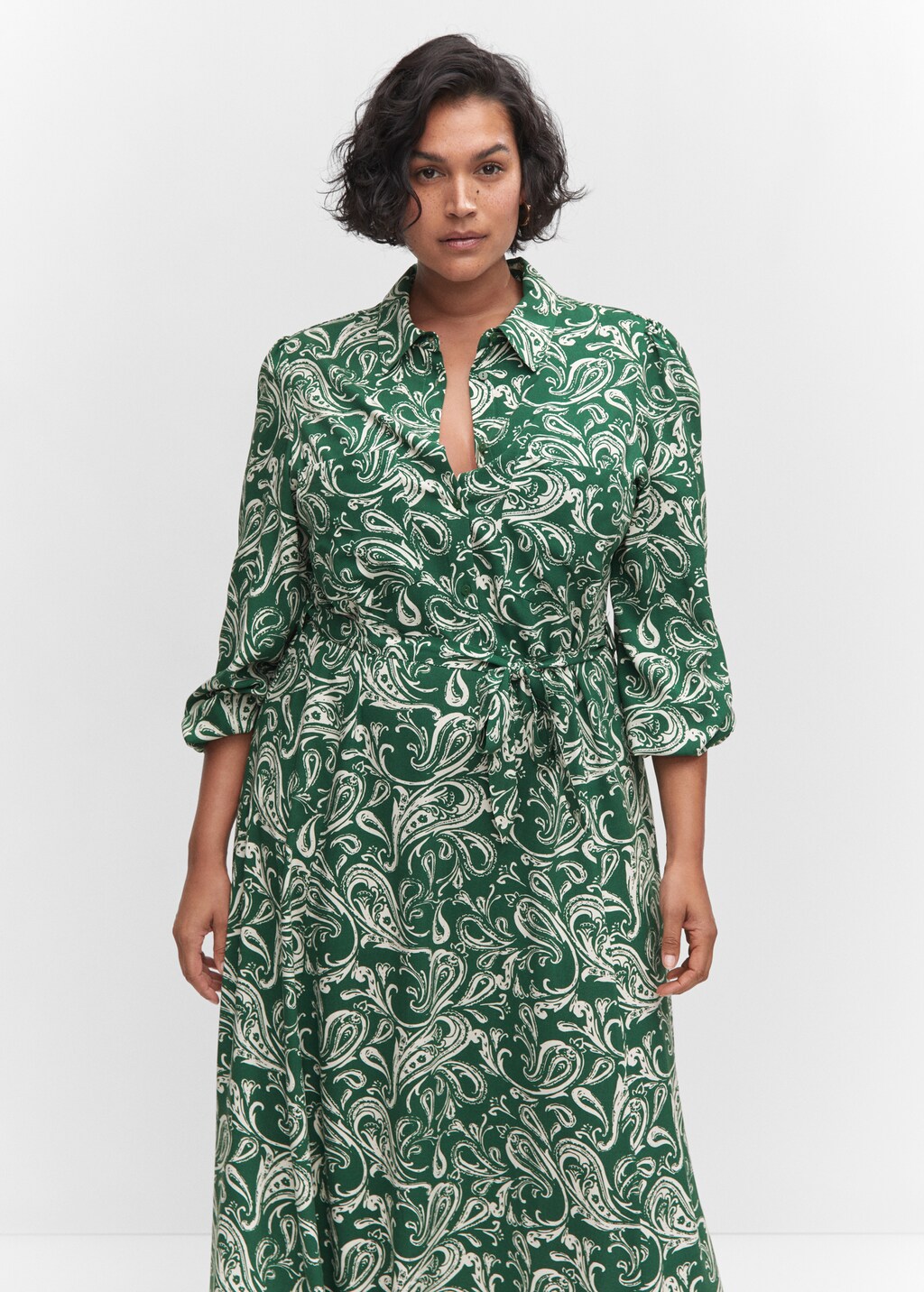 Printed shirt dress - Details of the article 5