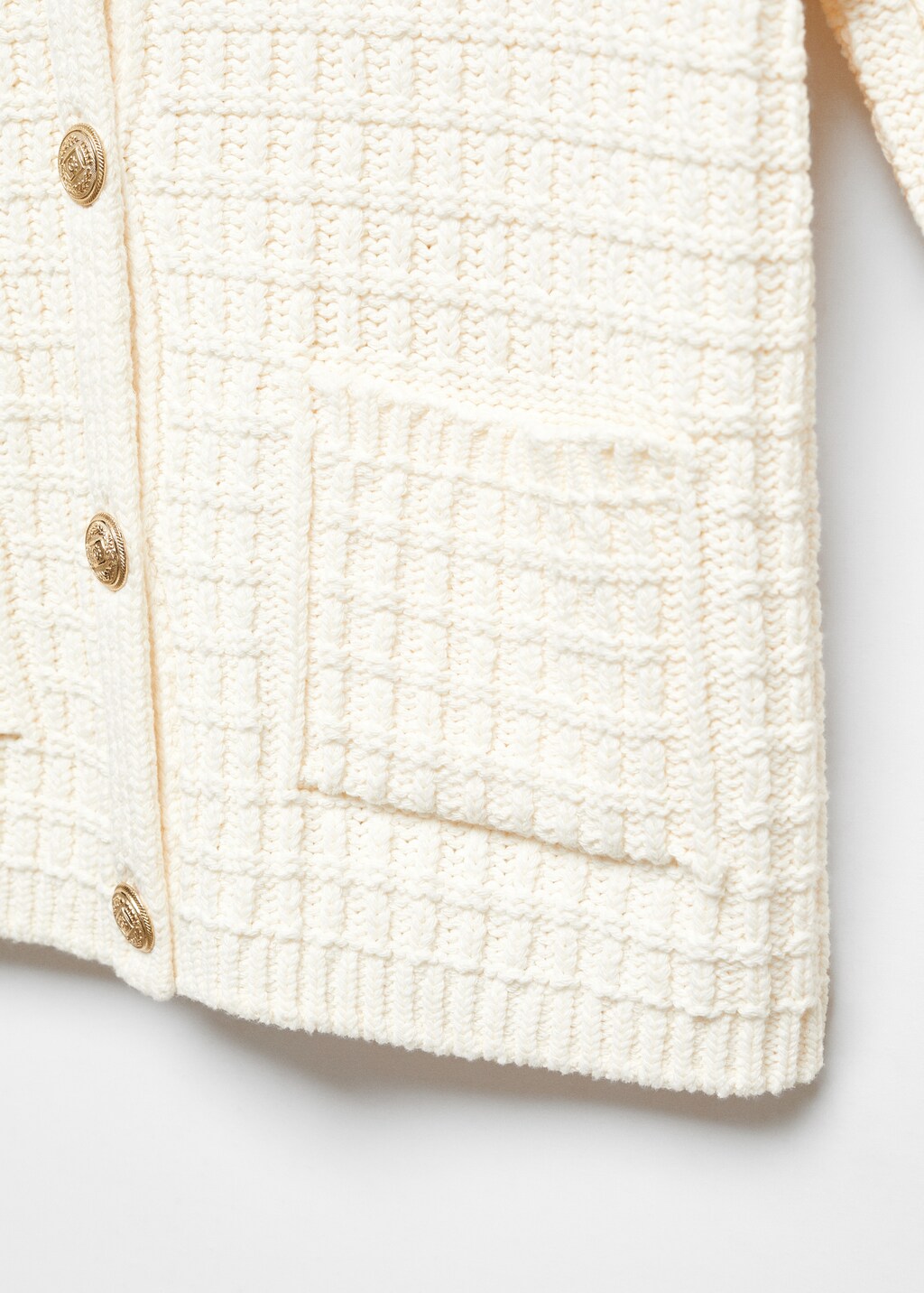 Texturerad stickad cardigan - Detaljer om artikeln 8